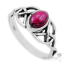 Granát prsteň striebro Ag 925 54747