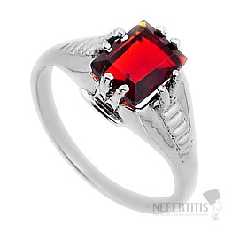 Garnet cut ring silver Ag 925 54789