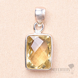 Topaz žlutý Lemon přívěsek stříbro Ag 925 54873