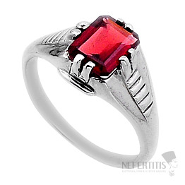 Garnet cut ring silver Ag 925 54933