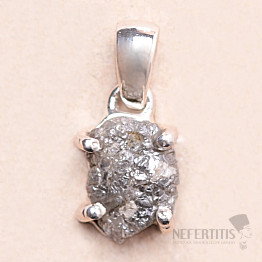 Diamant přírodní surový přívěsek stříbro Ag 925 LOT55