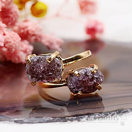 Be Beautiful Amethyst Doppelring 56