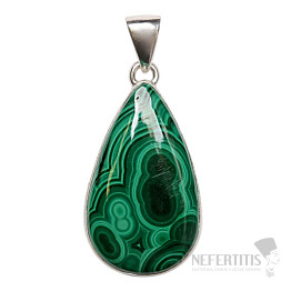 Malachite pendant silver Ag 925 P56