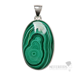 Malachite pendant silver Ag 925 P57