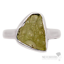 Vltavín prsten stříbro Ag 925 R578