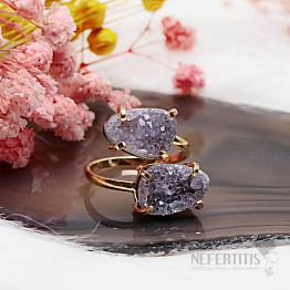 Be Beautiful Amethyst double ring 58