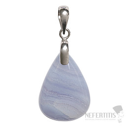Achát krajkový modrý přívěsek stříbro Ag 925 č. 6