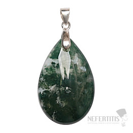 Achát machový prívesok striebro Ag 925 č. 6