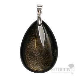 Obsidian-Goldanhänger, Silber Ag 925 Nr. 6