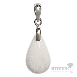 Skolecit bílý přívěsek stříbro Ag 925 č. 6