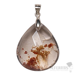 Lodolit - crystal with inclusions pendant silver Ag 925 no. 6