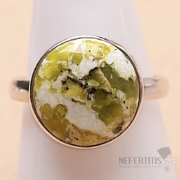 Lizardiť prsteň striebro Ag 925 R60