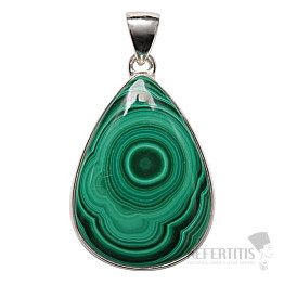 Malachite pendant silver Ag 925 P60