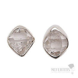 Herkimer diamant náušnice pecky stříbro Ag 925 E607