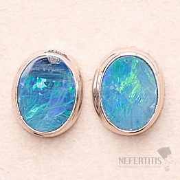 Opal australische Ohrringe Silber Ag 925 60924