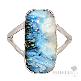Glacierit prsteň striebro Ag 925 R62