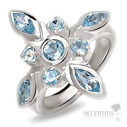 Topas blauer Ring Silber Ag 925 R5063BT