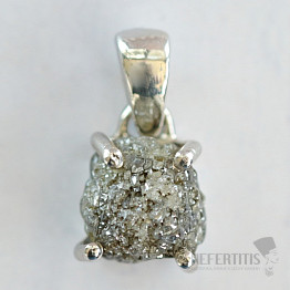 Diamant Natur Roh Anhänger Silber Ag 925 LOT64