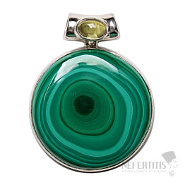 Malachit přívěsek stříbro Ag 925 P64