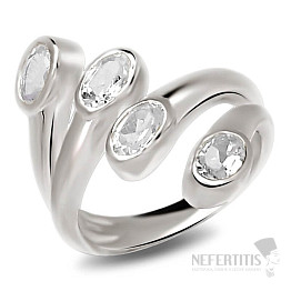 Křišťál prsten stříbro Ag 925 R5054CRY