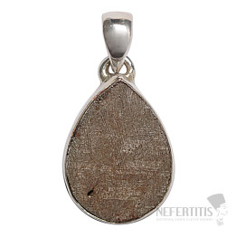 Meteorit Muonionalusta Anhänger Silber Ag 925 P641