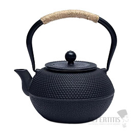 Japanische Teekanne aus schwarzem Eisen Tetsubin 1200 ml