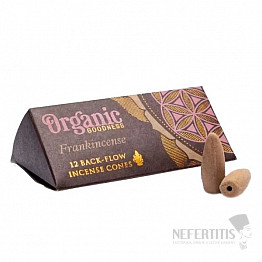 Vonné kužele pre tečúci dym Organic Goodness Frankincense Backflow Cones