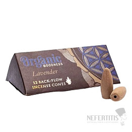 Vonné kužely pro tekoucí dým Organic Goodness Lavender Backflow Cones