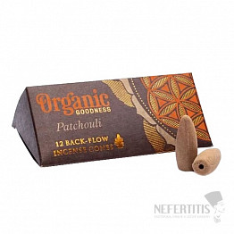 Vonné kužele pre tečúci dym Organic Goodness Patchouli Backflow Cones