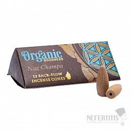 Vonné kužely pro tekoucí dým Organic Goodness Nag Champa Backflow Cones