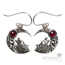 Dizajnové náušnice s granátom striebro Ag 925 E648