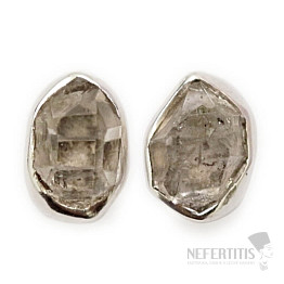 Herkimer diamant náušnice pecky stříbro Ag 925 E648