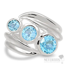 Topas blauer Ring Silber Ag 925 R5064BT