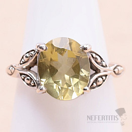 Topaz žlutý Lemon prsten stříbro Ag 925 66705