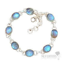 Moonstone rainbow bracelet silver Ag 925 B675