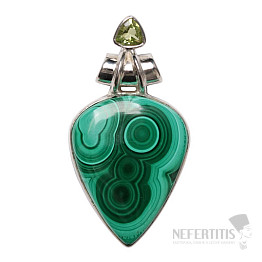 Malachite pendant silver Ag 925 P68