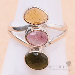 Designerring mit mehrfarbigen Turmalinen Silber Ag 925 68090