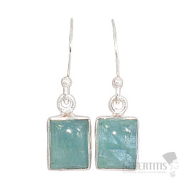 Akvamarín náušnice striebro Ag 925 E683