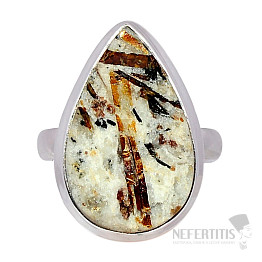 Astrophyllite ring silver Ag 925 R687