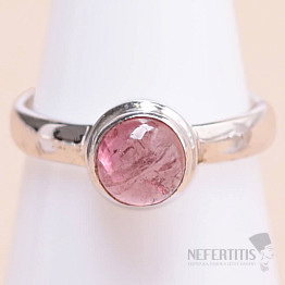 Turmalin rosa polierter Ring Silber Ag 925 68775