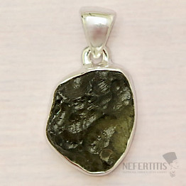 Moldavite pendant silver Ag 925 P689