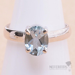 Topaz modrý prsten stříbro Ag 925 68942