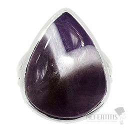 Amethyst chevron ring silver Ag 925 R690