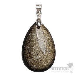 Obsidian-Goldanhänger, Silber Ag 925 Nr. 7