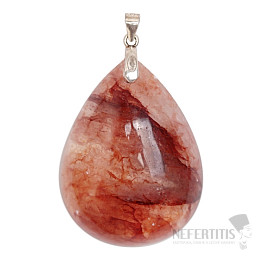 Hematoid (hematite in crystal) pendant silver Ag 925 No. 7