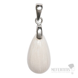 Skolecit bílý přívěsek stříbro Ag 925 č. 7