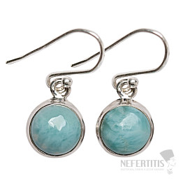 Larimar náušnice striebro Ag 925 E7