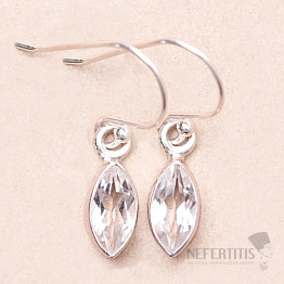 Cut crystal earrings silver Ag 925 E701