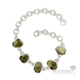 Vltavín náramek stříbro Ag 925 B71