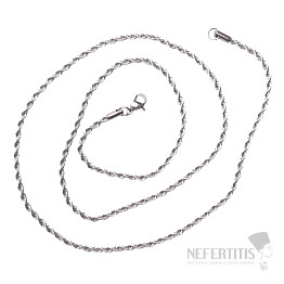 Náhrdelník Rope styl nerezová ocel v barvě oceli 50,8 cm